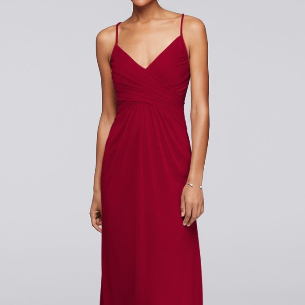 Adjustable tie back bridesmaids dress